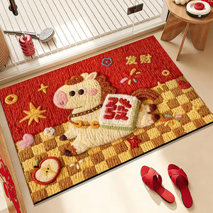 Alfombra de Baño Yongjin Flute 40x60 50x80 60x90, de Tierra de Diatomeas Roja, Antideslizante y Absorbente de Agua, para Puerta, Baño, Balcón - Product Image 4