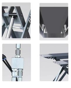 Sollevatore idraulico portatile a forbice 1.2m-1.6m di altezza regolabile con posizione centrale e Design mobile - Product Image 4