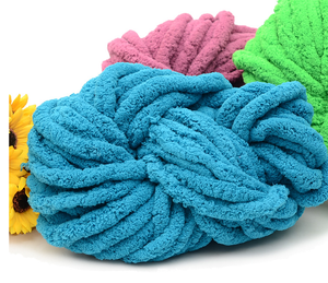 Tay Đan Chunky Chenille Sợi Với Sợi <span class=keywords><strong>Polyester</strong></span> Cho Tự Làm Ngón Tay Dệt Dự Án Và Mèo Thảm - Product Image 4