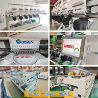 Machine à broder industrielle pour tissus, 10 têtes, Perlage tubulaire, 15 aiguilles, alimentation automatique, avec IA, 6 têtes