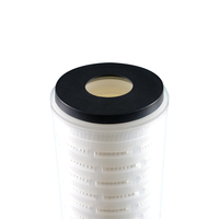 Cartouche filtrante plissée de type bougie à embout microporeux en PP avec membrane PTFE de 0,2 micron pour pré-filtration des liquides 500L/heure
