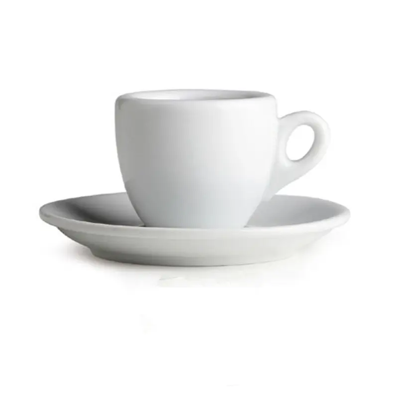 클래식 스타일 이탈리아 에스프레소 도자기 커피 컵과 접시