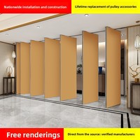 Paroi de séparation métallique intelligente pour restaurants, salles privées, salles de banquet, porte coulissante pliante à rail suspendu, entièrement automatique, neuve