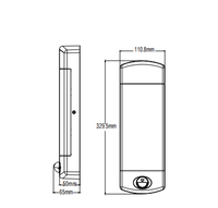 Lampe murale extérieure PDLUX PD-PIR2030-B, nouveau style, LED, détecteur de mouvement PIR sans fil, lumière nocturne