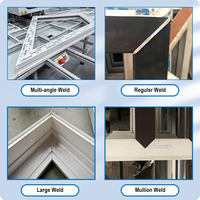Mesin pembuat pintu dan jendela profil Upvc empat kepala bingkai sudut sudut perlengkapan las mesin las Pvc