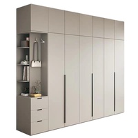 Armario de Madera Moderno y Minimalista con Almacenamiento Personalizado, Sistema de Armario Personalizable para Dormitorio, Muebles para el Hogar