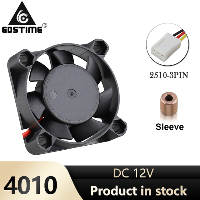 Gdstime GDA4010 DC 12V 2510-3p FG Function 40mm PC Computer Case High Speed Brushless Cooling Fan CE ROHS Certified 24dBA