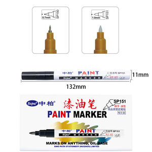 <span class=keywords><strong>Pennarello</strong></span> <span class=keywords><strong>indelebile</strong></span> SIPA SP151, 36 colori, impermeabile, ad asciugatura rapida, certificato EN71-3/ASTM D-4236, punta da 1,0 mm, per plastica. - Product Image 2