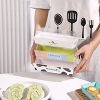 Emballage alimentaire transparent en PET écologique pour pâtisseries, pains, tartes aux œufs, sandwichs et desserts, fabriqué au Guangdong, avec un design unique