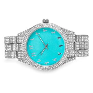 Elegante reloj de diamantes para mujer con esfera de cristal Aspecto de lujo y correa ajustable delgada a precios asequibles - Product Image 3