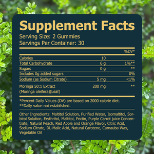 High Quality Dietary <b>Supplement</b> Moringa Gummies With Dl-Malic Acid Supports Digestive Strengthens Immune Defense - Product Image 2