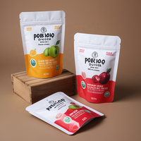 Sacs refermables en Mylar imprimés sur mesure, anti-odeur, pour aliments pour bébés, chewing-gum, aliments pour animaux et sucre, en plastique PE, MOQ 100 pièces