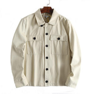 Design personalizzato in cotone swill <span class=keywords><strong>giacca</strong></span> <span class=keywords><strong>camicia</strong></span> da lavoro per gli uomini grandi tasche sul petto con decorazione modello Cargo <span class=keywords><strong>stile</strong></span> - Product Image 1