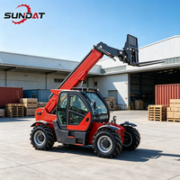 SUNDAT Hocheffizienter Teleskopstapler 4WD Geländelader mit Dieselmotor 4/18,5 Tonnen Tragfähigkeit 2800mm Hubhöhe