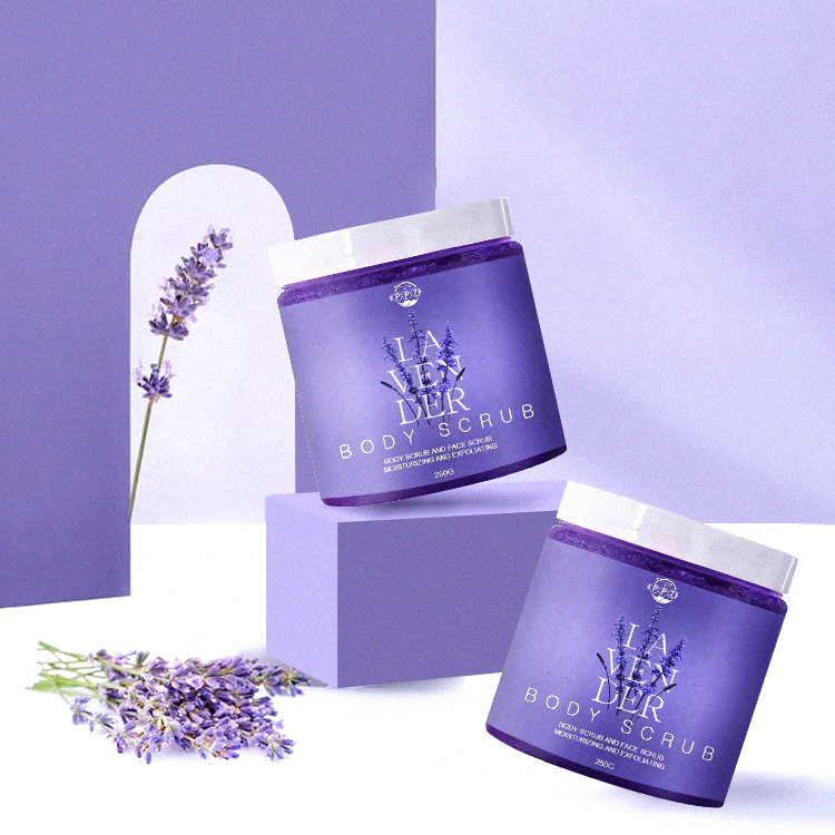 Уход за телом оптовая продажа частная марка Лаванда органический скраб для тела органический Отшелушивающий отбеливающий скраб для тела для женщин