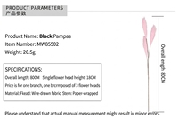 Wttisel 38" 10-Tangkai Rumput Pampas Buatan dari Poliester, Tinggi, Mengembang, Gaya Boho, Dekorasi Rumah & Pernikahan, Vas Lantai Dalam Ruangan (Cokelat)