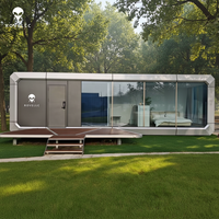 Maison capsule isolée de luxe ROVELLC pour le glamping, hôtel, maison miniature personnalisable pour la cour, avec une efficacité thermique élevée