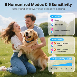 <span class=keywords><strong>Collar</strong></span> de <span class=keywords><strong>Control</strong></span> de Ladridos para Perros Inteligente Mejorado, 5 Modos, 5 Niveles de Sensibilidad, Ecológico, Recargable, Resistente al Agua IPX7 - Product Image 3