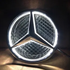 Emblème d'étoile de calandre de voiture à lumière blanche, logo éclairé par LED pour Mercedesz W205 C E R ML GL GLA CLA CLS 2013-2016 - Product Image 2
