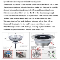 Filtro de fregadero de cocina de un solo cuenco Instalación bajo montaje de acero inoxidable Incluye tapón de drenaje Filtro de drenaje de núcleo Escurridor de rebote