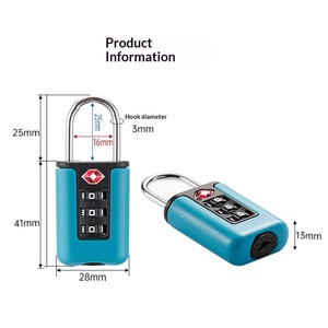 Nouveau <span class=keywords><strong>cadenas</strong></span> à combinaison TSA mini color block pour bagages de voyage, fabriqué en Chine, modèle TSA336 - Product Image 4