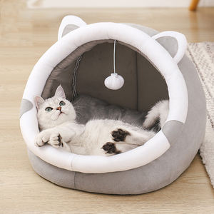 Venta al por mayor cama súper gato cálida casa para mascotas gran apertura cama para gatos estera casa para gatos cálida cesta para perros tienda cachorro estera cama para mascotas - Product Image 6