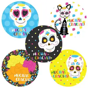 Horror Sugar Skull Sticker Voor Skateboard Graffiti Bagage Laptop Waterflessen Waterdichte Dag Van De Dode Stickers