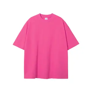Camiseta de manga curta de algodão para meninos, material confortável e respirável, camiseta de cor sólida para adolescentes, 230g