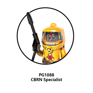 PG1086-PG1088 PG1119 ชุดตัวต่ออาชีพ CBRN ผู้ปฏิบัติการจัดการสารเคมีอันตราย พวงกุญแจตุ๊กตาจิ๋ว - Product Image 3