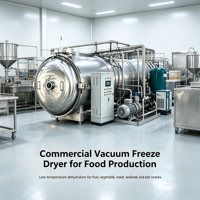 Sécheur par congélation commercial à économie d'énergie, machine de lyophilisation alimentaire à commande PLC intelligente