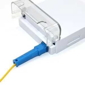 1Port Mini Indoor Wall Mounted FTTH Optical Fiber Plastic Box with cover fiber optic terminal box