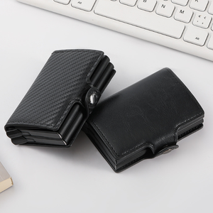 RFID Wallet Männer Frauen Pocket Business ECHTES LEDER Kreditkarten inhaber Mini Metal Smart Card Wallet - Product Image 4