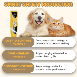 Ptpro PT305 fabrika elektrikli sessiz Pet saç düzeltici şarj edilebilir seramik bıçak köpek tıraş akülü kedi bakım ürün kiti - Product Image 3