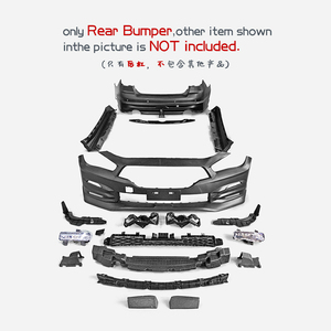 วัสดุ PP สำหรับกันชนหลัง Infiniti Q50 V37 Nismo พร้อมไฟตัดหมอก 3 ชิ้น (เหมาะสำหรับรุ่นปรับโฉม) - Product Image 4