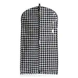 Sang trọng đẹp Houndstooth in tái sử dụng phù hợp với đóng gói túi vải du lịch phù hợp với túi may mặc