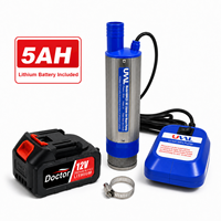 Pompe de transfert de carburant diesel basse pression UVAL Modèle 38 12V DC 30L/min en alliage d'aluminium portable double alimentation batterie 5AH OEM