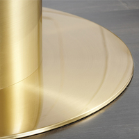 Puruo Luxuriöses Rundes Esszimmer-Set mit Goldener Edelstahlbasis & Schiefer-Marmor-Tischplatte Drehbar Hochzeits- und Barraum-Feature