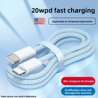 Cable de Datos de Carga Rápida Tipo C a Tipo C de 60W, 1M 1.5M 2M, con Trenzado de Nailon, para iPhone 15 16 17, Venta al Por Mayor, Alta Calidad