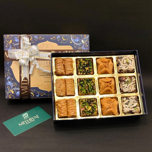 UAE <span class=keywords><strong>Edi</strong></span> Walnut Luxury Surtido Baklava Pastelería Embalaje especial Caja de papel Snacks Baklava Roll Full Nut Pack Box - Product Image 2