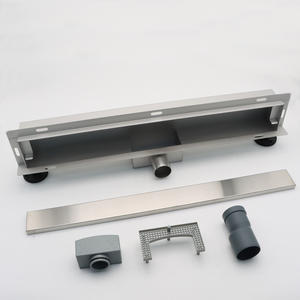 Drain de <span class=keywords><strong>douche</strong></span> <span class=keywords><strong>mural</strong></span> linéaire le plus populaire SS304 noir mat couvercle réversible 2 en 1 avec <span class=keywords><strong>siphon</strong></span> style moderne pour salle de bain - Product Image 6