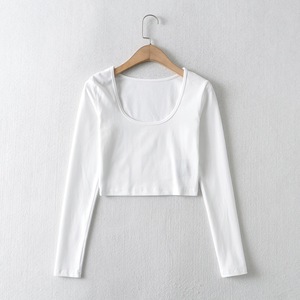 Donne Femminile Manica Lunga <span class=keywords><strong>Elegante</strong></span> Nuovo Ufficio Della Signora Della Camicia Camicetta da Donna Girocollo Base All'interno di Alta - Product Image 3