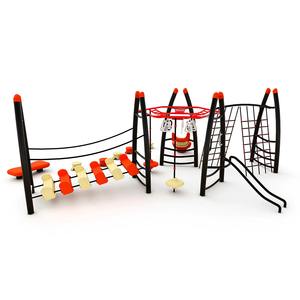 Sistema de parque de aventura Multiactividad: pared de escalada + Kit de curso de cuerda, instalación de entrenamiento al aire libre de servicio pesado para adultos/niños - Product Image 4