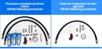 Compresseur d'air à vis à aimant permanent à fréquence variable personnalisable 4-en-1, réservoir 500L, refroidissement par air, entraînement par courroie/direct, haute performance
