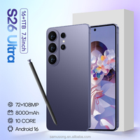 Teléfono Inteligente S26 Ultra Android 16 de Alta Configuración, NUEVO 2026, 22G+2TB, Pantalla de 7.3 Pulgadas, 5G Global, Memoria Flash Integrada, Lápiz Integrado, 108MP