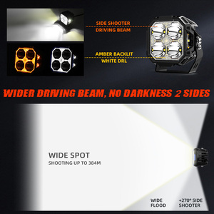 Meilleures lumières auxiliaires pour voiture <span class=keywords><strong>4x4</strong></span>, <span class=keywords><strong>cube</strong></span> rétroéclairé ambre, 3 pouces, projecteurs latéraux tout-terrain à LED pour Jeep Wrangler Rubicon, camions, pick-up - Product Image 3