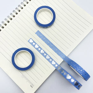 <span class=keywords><strong>Cinta</strong></span> Adhesiva Decorativa <span class=keywords><strong>Washi</strong></span> Plateada con Diseño de Olas y Amor Japonés, Directo de Fábrica en China, con Precio - Product Image 4