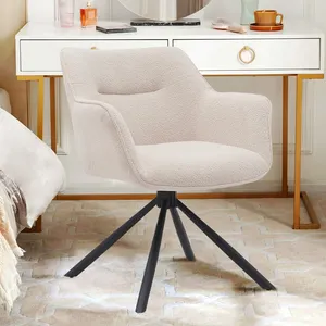 Hot-Selling Living Room Furniture Thick Resilient Sponge Upholstered Seat Swivel Arm Chair For Bedroom