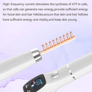 Varita para el Cuidado de la Piel, Luz Púrpura de Alta Frecuencia, Tratamiento para el Acné, Pantalla LCD para Tratamiento Capilar, Máquina de Alta Frecuencia 5 en 1 - Product Image 4