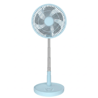 Ventilateur de table pliable à 5 pales, alimenté par batterie, avec télécommande, écologique, hauteur réglable, pour la maison et le bureau