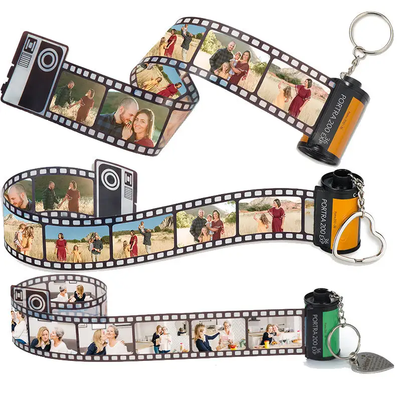 Personalized Keychains Custom Camera Film Roll Keychain Digital Photo Mothers Day Film Roll Keychain